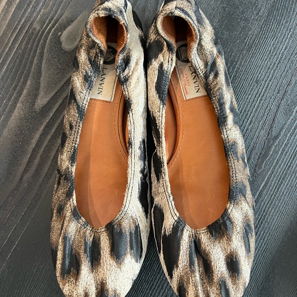 Lanvin Leopard-print Ballerina Flats - Picture 2 of 9